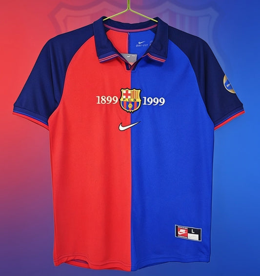 Barcelona Match Issue Champions League Home jersey 1999/00