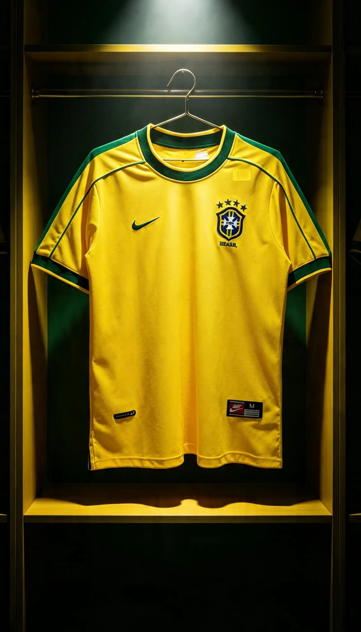 Brazil Home Retro Jersey 1998